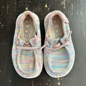 Hey Dude Pink and Blue Moccasins Slip-On Comfort